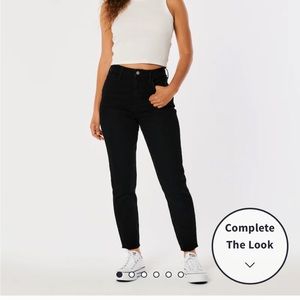 Hollister black ultra high rise mom jeans